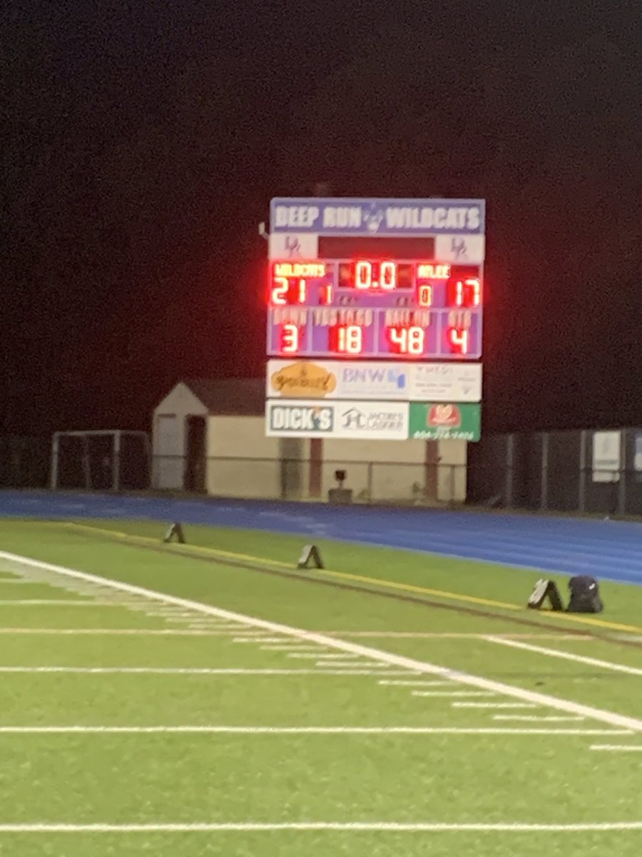 First time the Deep Run Football Wildcats have been 2-0 since the Spring of 2021. #ChooseTheArena