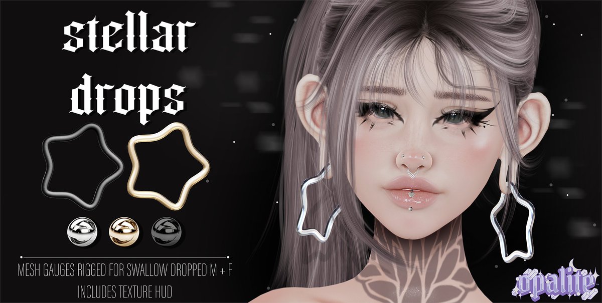 plushwaifu's tweet photo. : ✧･ﾟ: Opalite :･ﾟ✧:･ﾟ✧
──✧ Stellar Drops ✧──
⋆ ✦ Rigged for Swallow Dropped Ears M+F ✦ ⋆
✦ Comes with metal texture HUD for customization ✦
━━☆ Please enjoy if you decide to purchase! ☆━━
https://t.co/slIIqPgdgB https://t.co/MZVc4Y9vrj