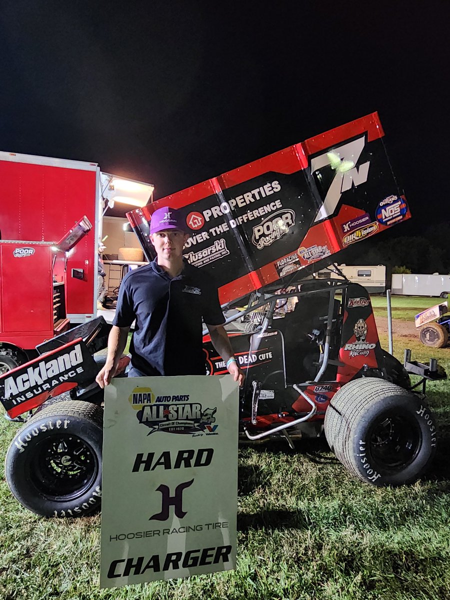 .<a href="/DarinNaida7n/">Darin Naida</a> was moving up tonight! He advanced 6 positions to take homes tonight's <a href="/HoosierTire/">Hoosier Racing Tire</a> Hard Charger Award at <a href="/freedomracingNY/">Freedom Motorsports Park</a>