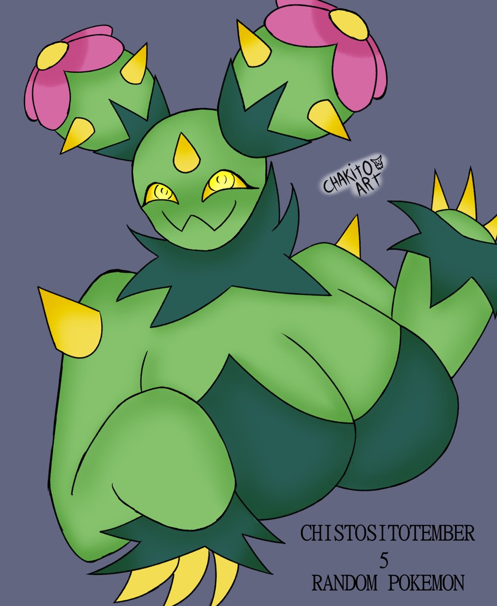 Le di nomas a un generador pokemon random de una pagina (me dio paja pensar), salio un fokin cactus.
(5/30)