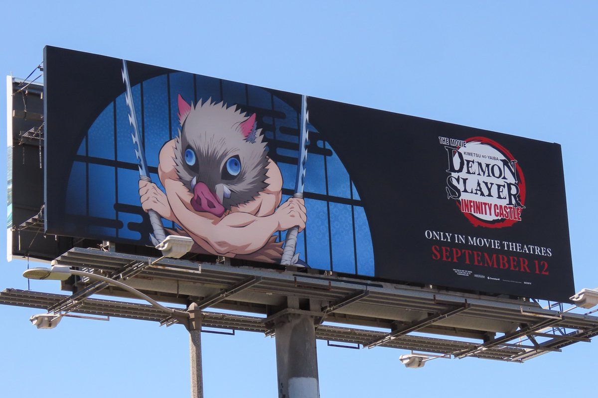 DemonSlayerUSA's tweet photo. Demon Slayer Corps Unite! ⭐

The Demon Slayer: Kimetsu no Yaiba Infinity Castle billboards have taken over the U.S.!

Let us know if you've spotted one in your neighborhood 👀