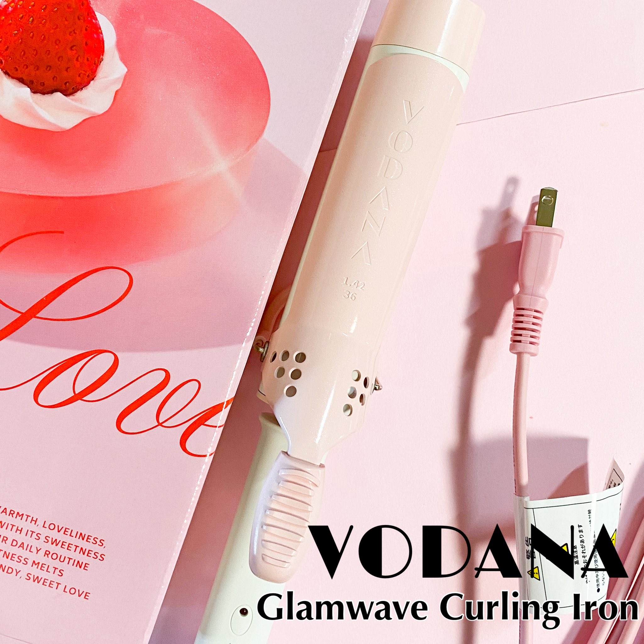 VODANA クランウェーブカールアイロン ストロベリークリーム 【公式通販】