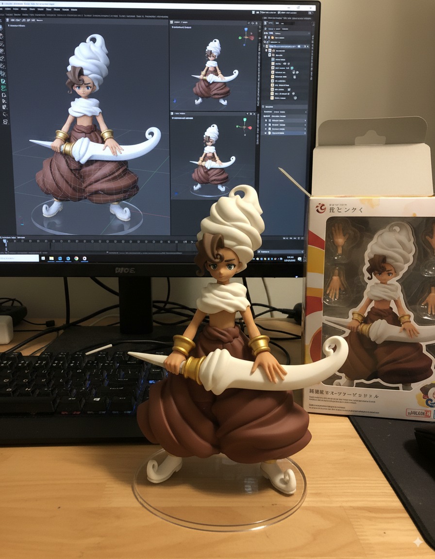 AlumiFoi's tweet photo. 流行ってる命令だけでやった最初のやつ
質感はソフトクリームじゃないんですが
目つきはこっちのがいいな（とくにパッケ）…

あっちが良くなるとこっちがダメ、と
なかなか言う事きいてくれません https://t.co/84X0W6vhup