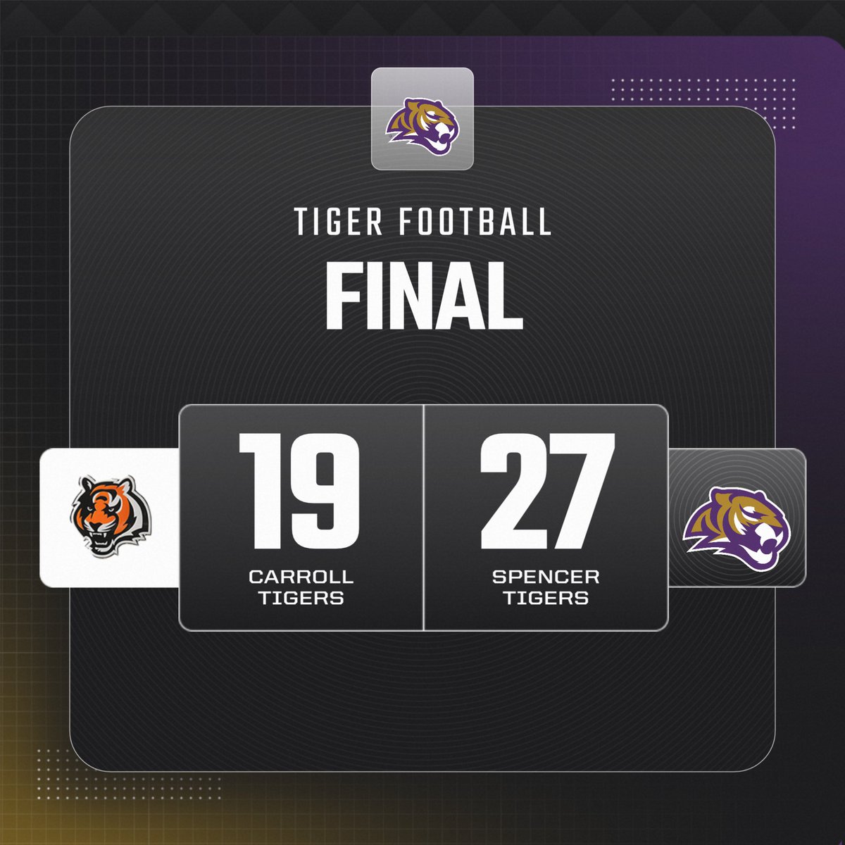 Final from Carroll. Next week, Home vs Western Christian #TigerPride
