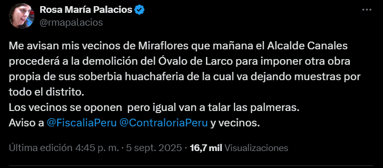 Rosa María Palacios publicó esto y me da mucho, pero mucho miedo 😳😳😳