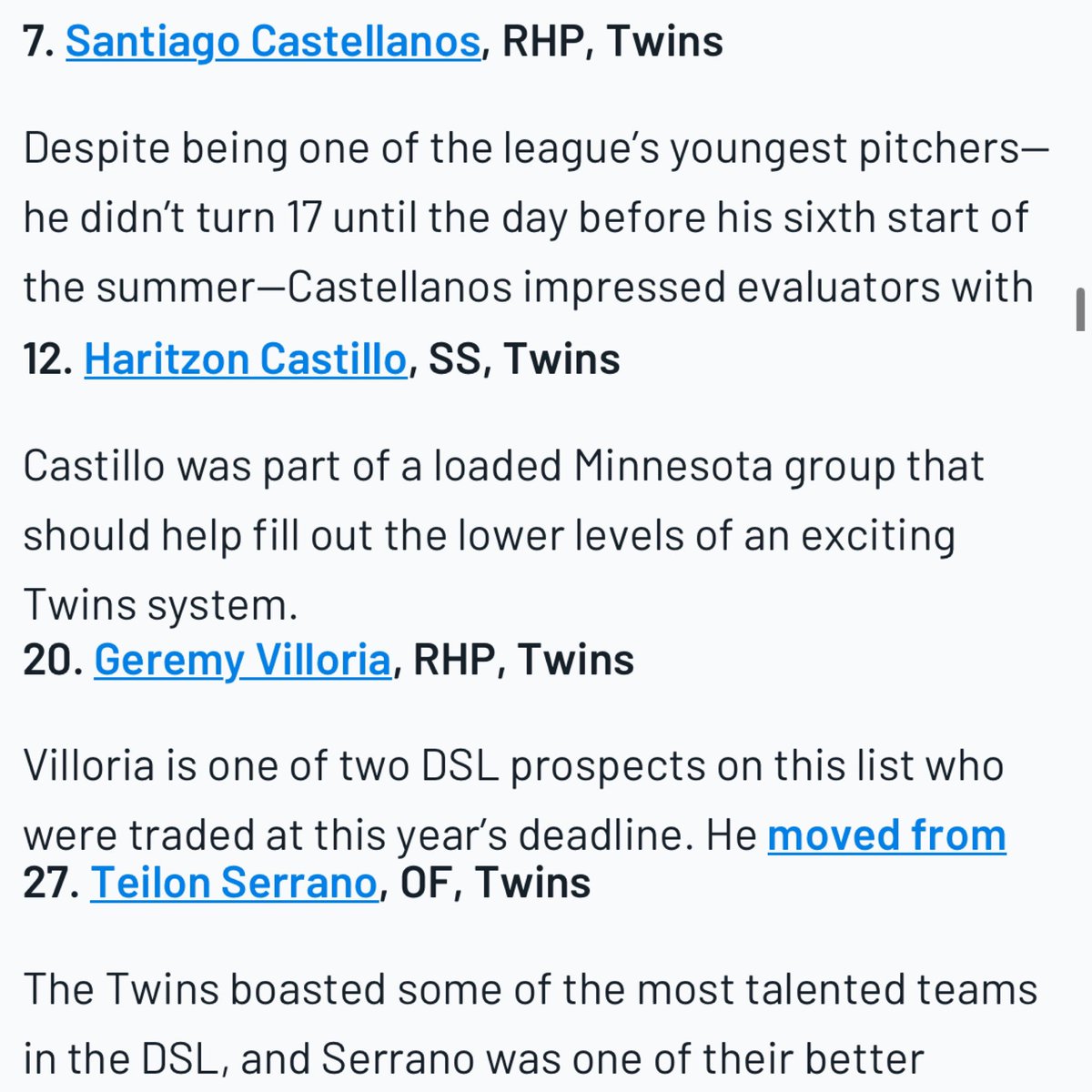 Twins Player Development tweet media