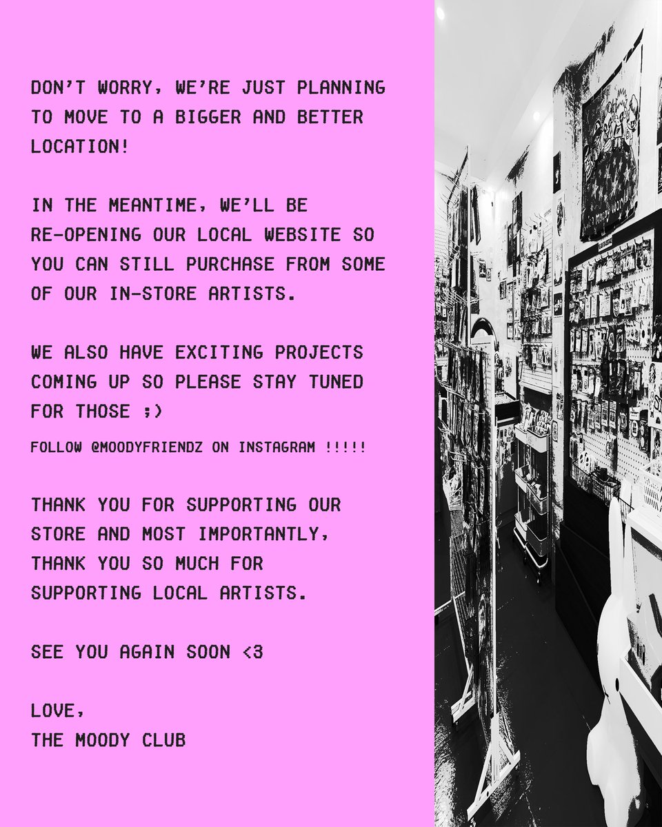 See you later :) 

Love, The Moody Club