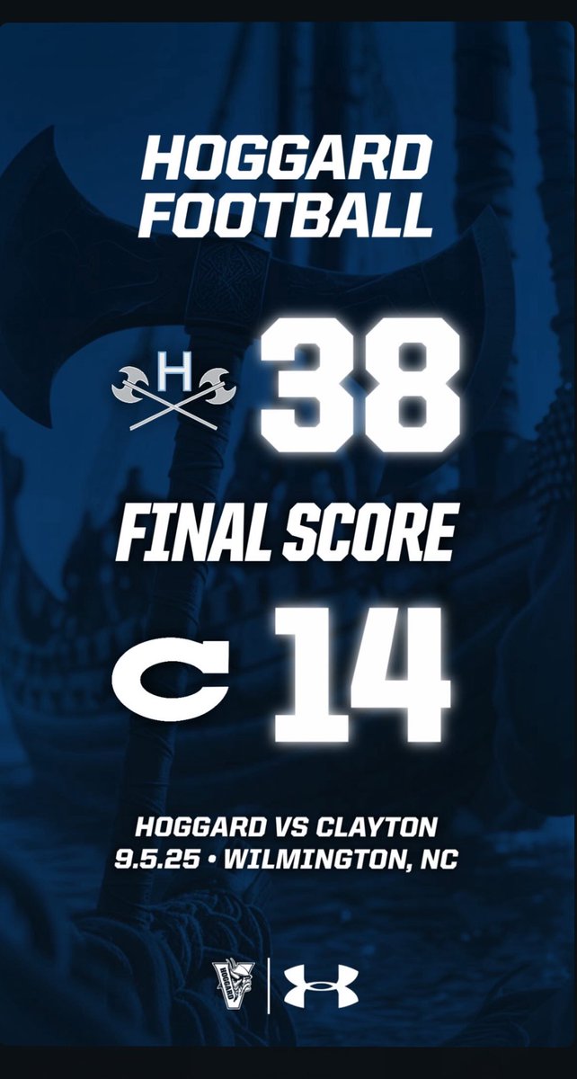 Ballgame. Hoggard with a dominate 38-14 win over Clayton. #1TEAM