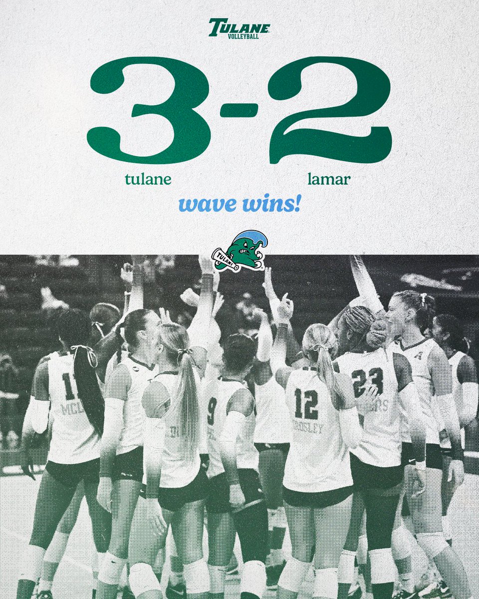 GreenWaveVB's tweet photo. Wave Wins!

#RollWave🌊 https://t.co/ZMHk7PMQ29