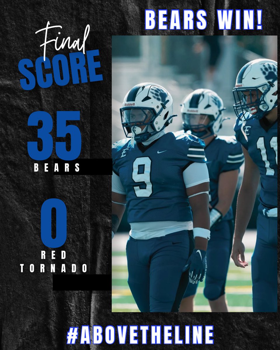 First Friday Night Lights win of the year! #AboveTheLine #LetsGoBears