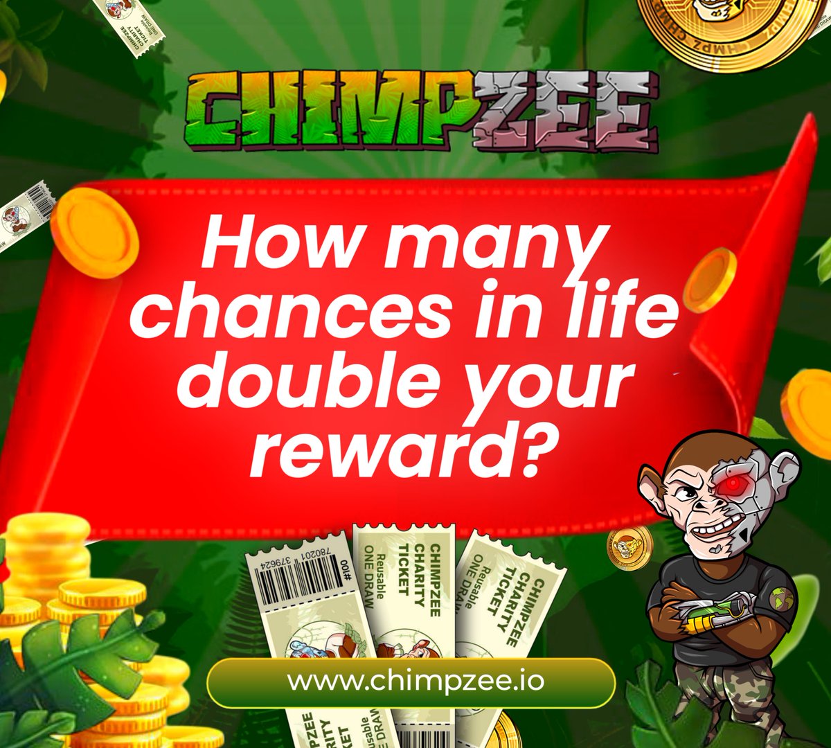 officialchimpz's tweet photo. With one $50 ticket, you guarantee positive impact—trees planted, wildlife shielded, earth restored. 

And beyond that? A 500x shot at $25,000. That’s two rewards from one choice. 

Every second you wait, the chance shrinks. Your $50 can do more than you ever imagined.

Act boldly—this single ticket can change everything: https://t.co/HRyFQnCbby