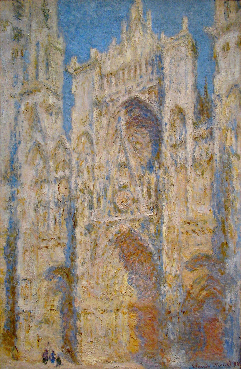 Rouen Cathedral, West Facade, Sunlight - 1894 #artbots #monet