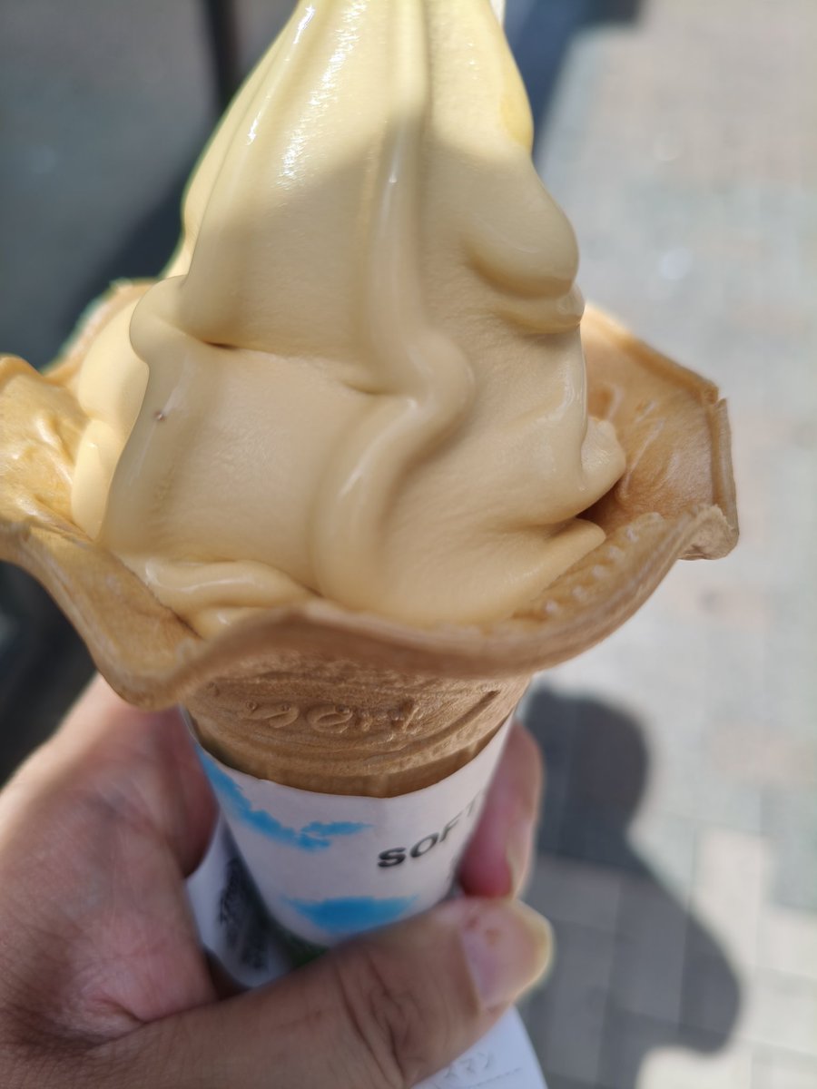 暑いのでミニストップのソフトクリーム！お芋でモンブランでおいしい