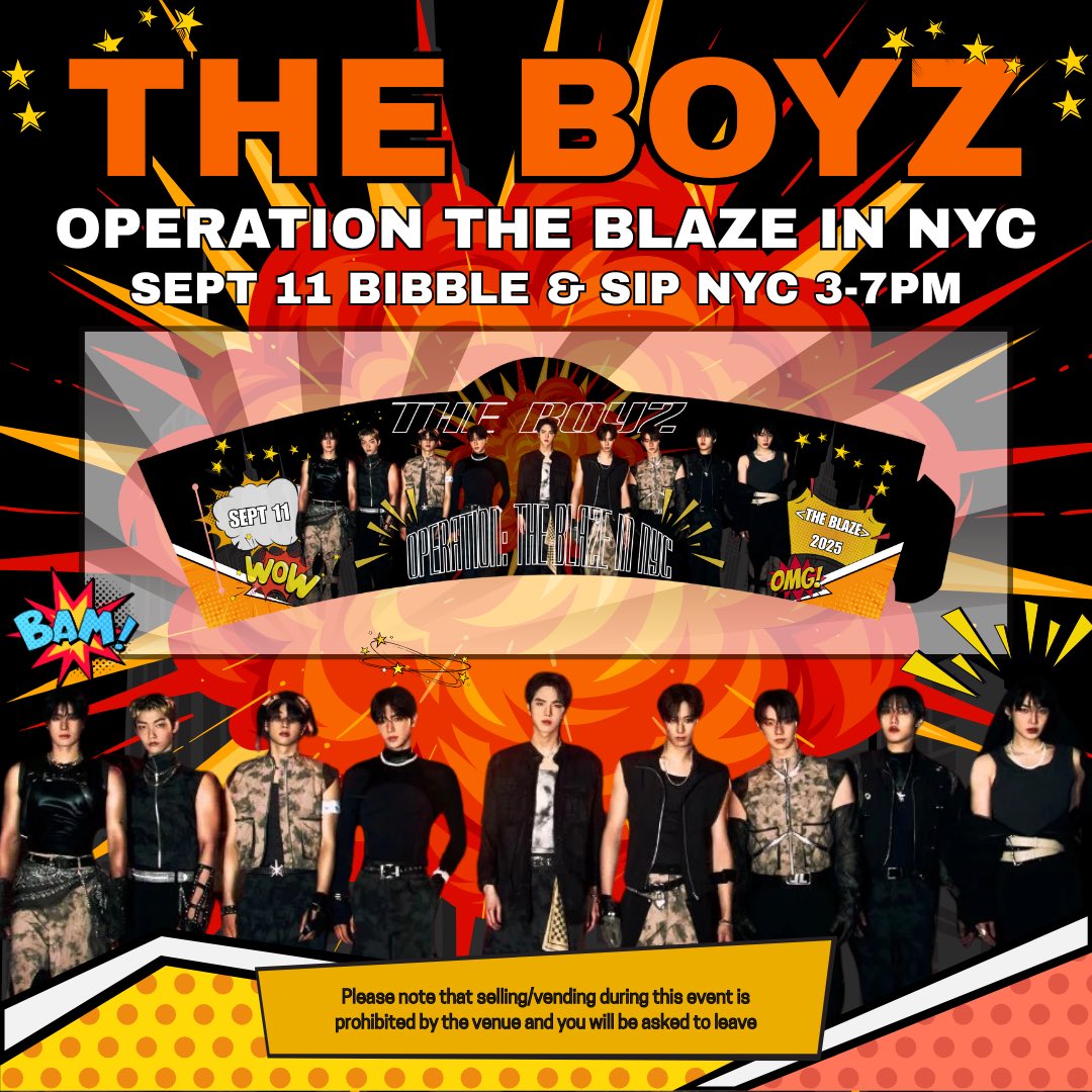 juyosanric's tweet image. ❤️‍🔥 our cupsleeve preview is officially here ! ❤️‍🔥

stop by bibble &amp;amp; sip on sept 11 to get one with the purchase of a drink! we also have more surprises coming - including the nyc banner project 🔥

stay tuned for more info! see you there 🏙️
#THEBOYZ #더보이즈 #THEBLAZE #더블레이즈