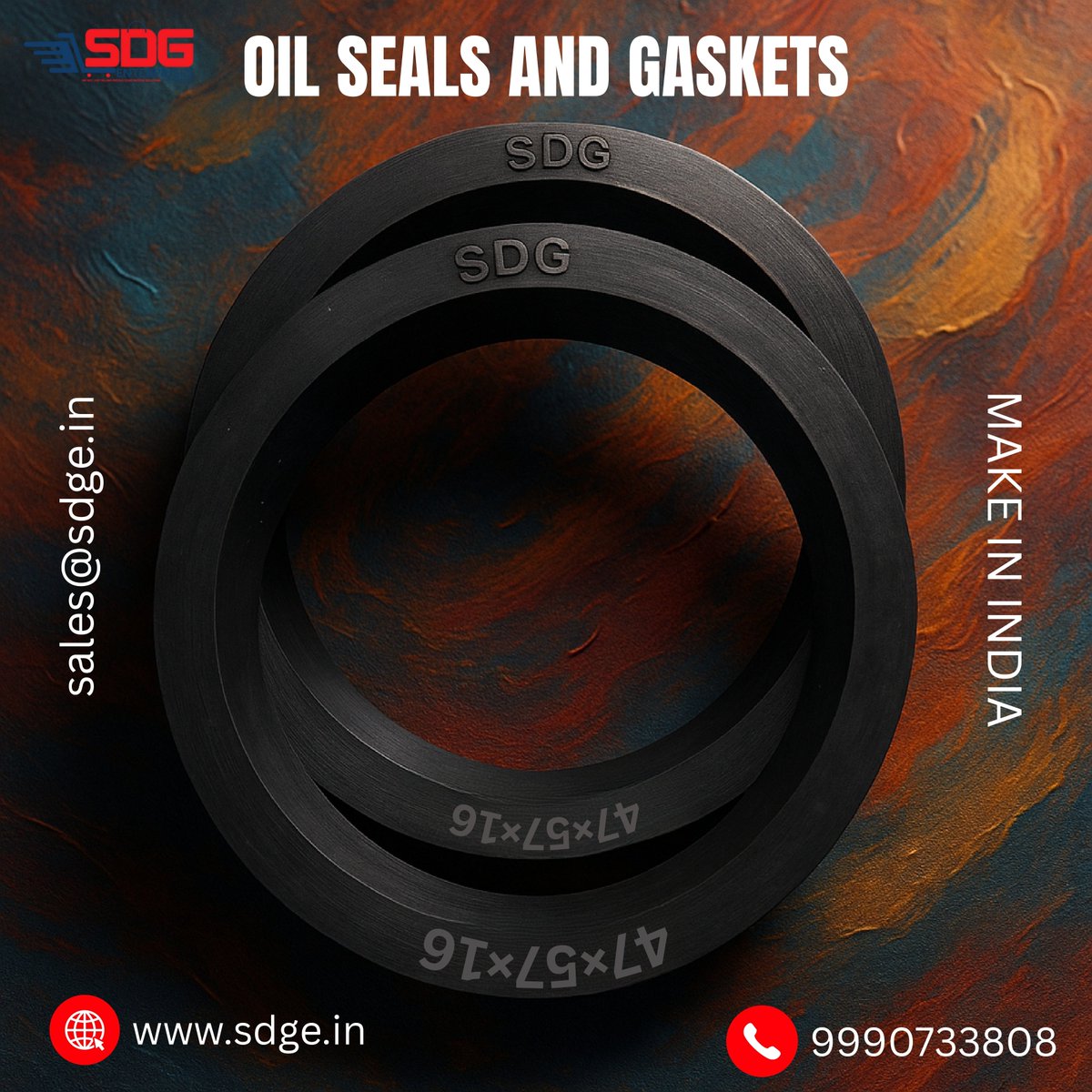 SDGENTERPRISES1's tweet image. SDG Oil Seal | Double Lip Oil Seal | Nitrile Rubber Oil Seal | Oil Seal | Rubber Oil Seal | Nbr Oil Seal
-
Contact us for more information!
SDG ENTERPRISES
Mail: sales@sdge.in | Call: +91 99907 33808 | Web: sdge.in
#SDGEnterprises #Automation #SDG #SDGE