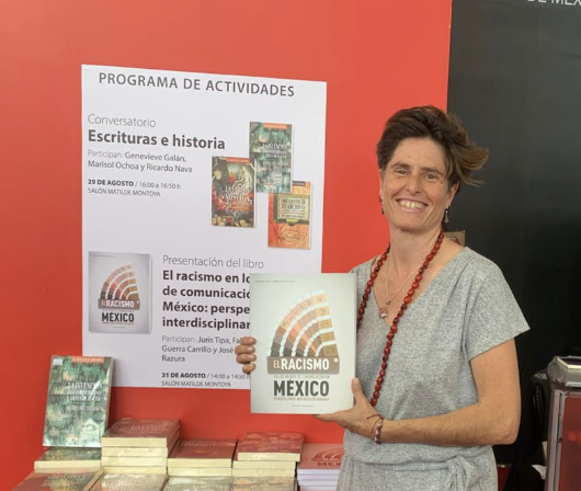 11cambiosocial's tweet photo. Presentación del Libro "Racismo en los Medios de Comunicación en México; perspectivas interdisciplinarias" que co coordinan la Dra Fabiola Fernandez y el. Dr. Juris Tipa en la Feria Internacional del Libro en la UNAM, contando con la participación del Dr. José Gutiérrez https://t.co/kQmAkPZDqC