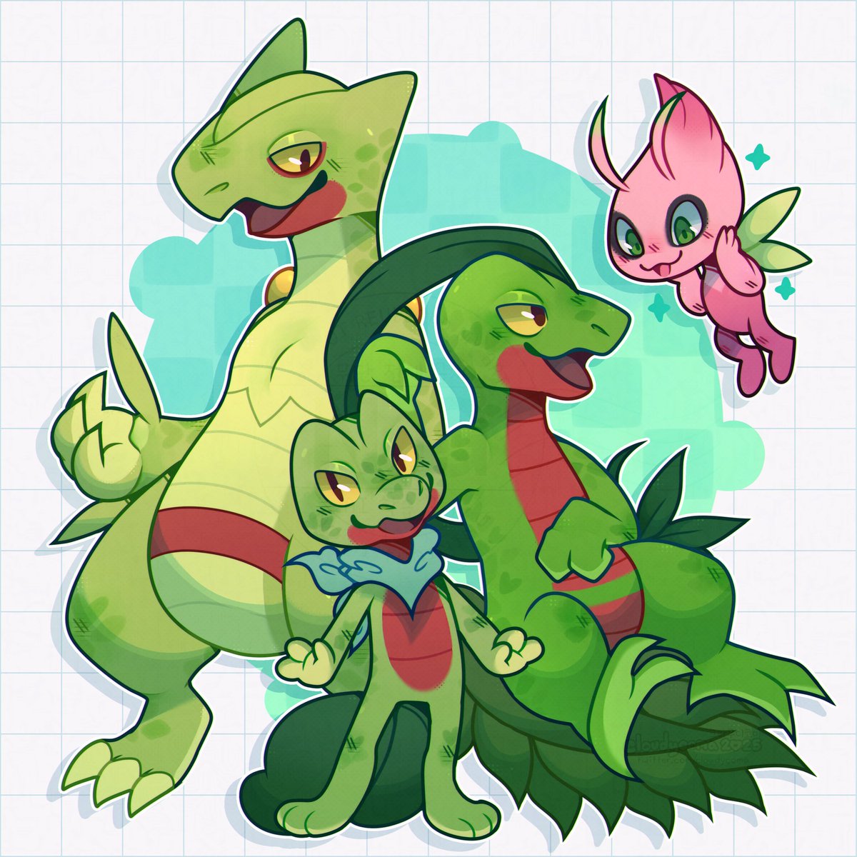 LOOK LOOK LOOK
I DREW THE TREECKO LINE,, 🦎💚