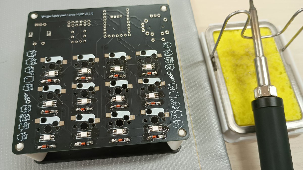 mattn_jp's tweet image. #tinygo_keeb #umedago #tinygo