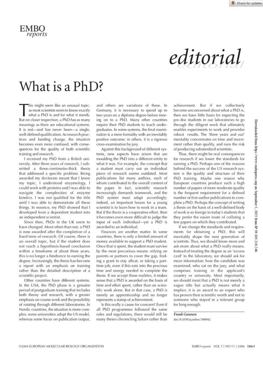 What is a PhD?