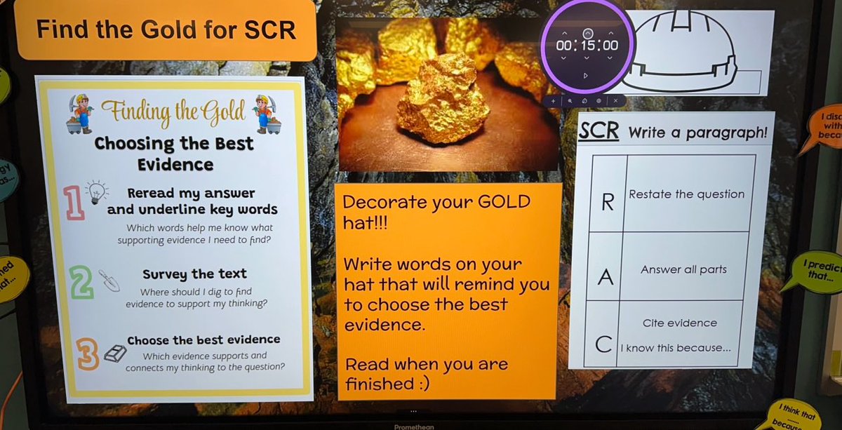 Today was a GOLD day in 3rd grade as we were finding our evidence (gold) to support our answers.  <a href="/CFISDByrd/">Byrd Elementary</a>  <a href="/CFISD_ELAR2_5/">CFISD ELAR 2-5</a>