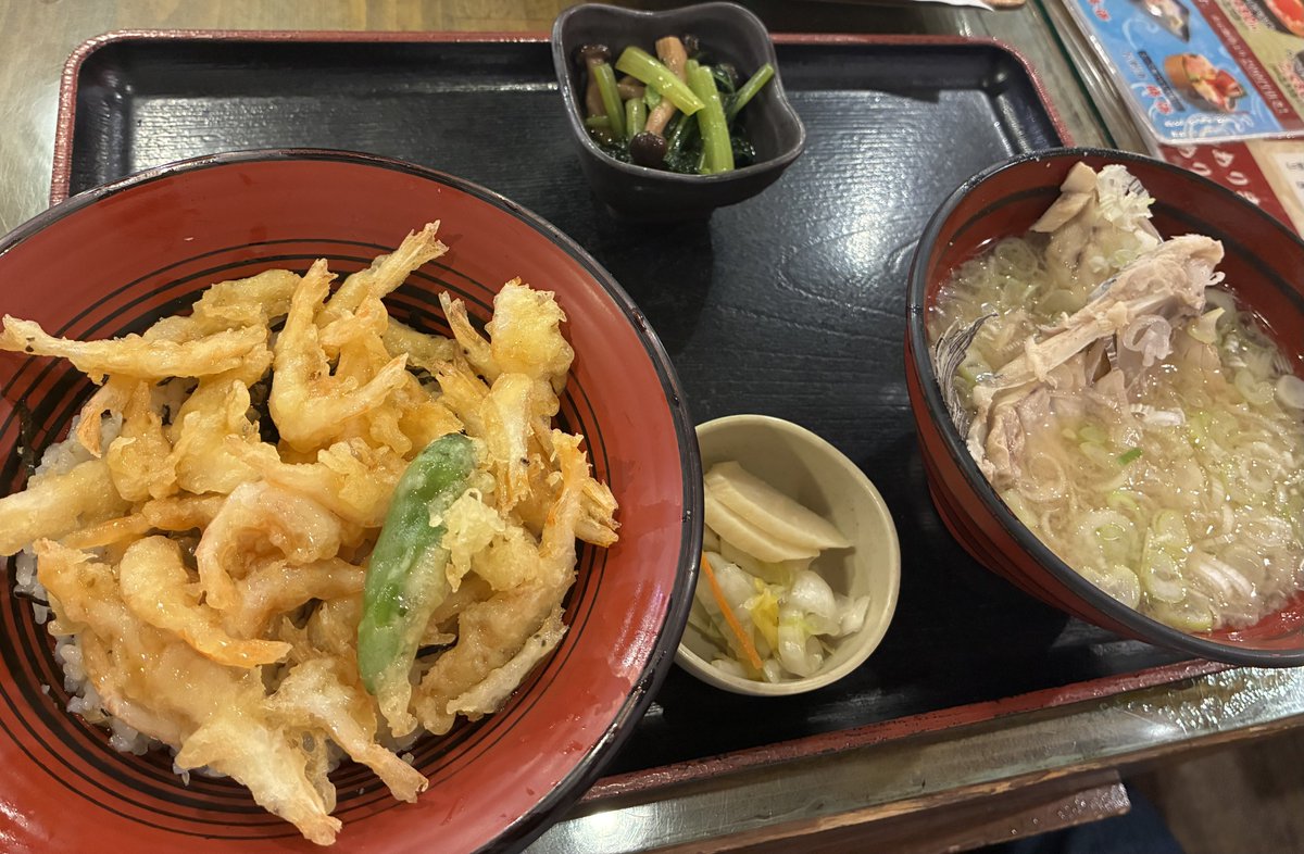 白えび天丼食べた🦐