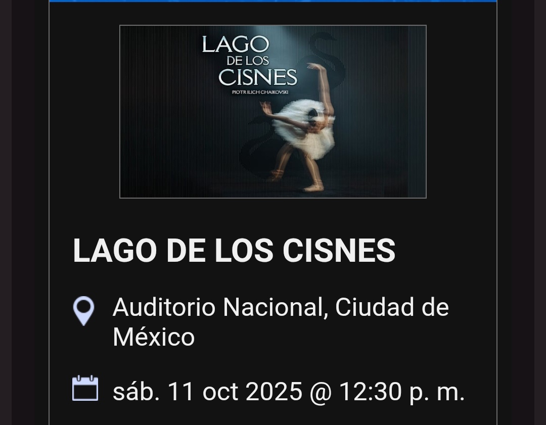 hola!! vendo boletos para el lago de cisnes, si están interesados manden dm por fi