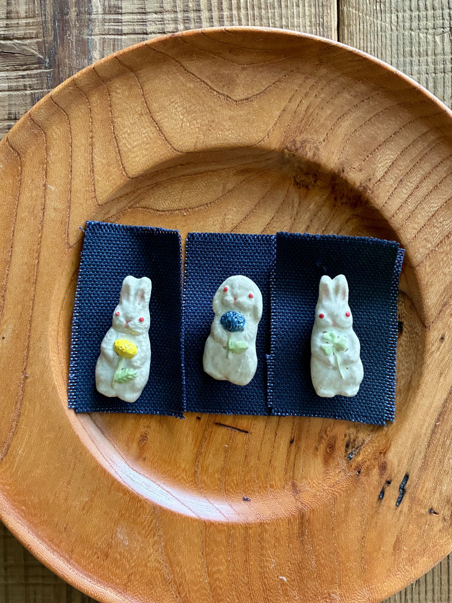 作家 陶芸作家 ムーニーともみ うさぎと鴨 春の展覧会／BLUE at maison