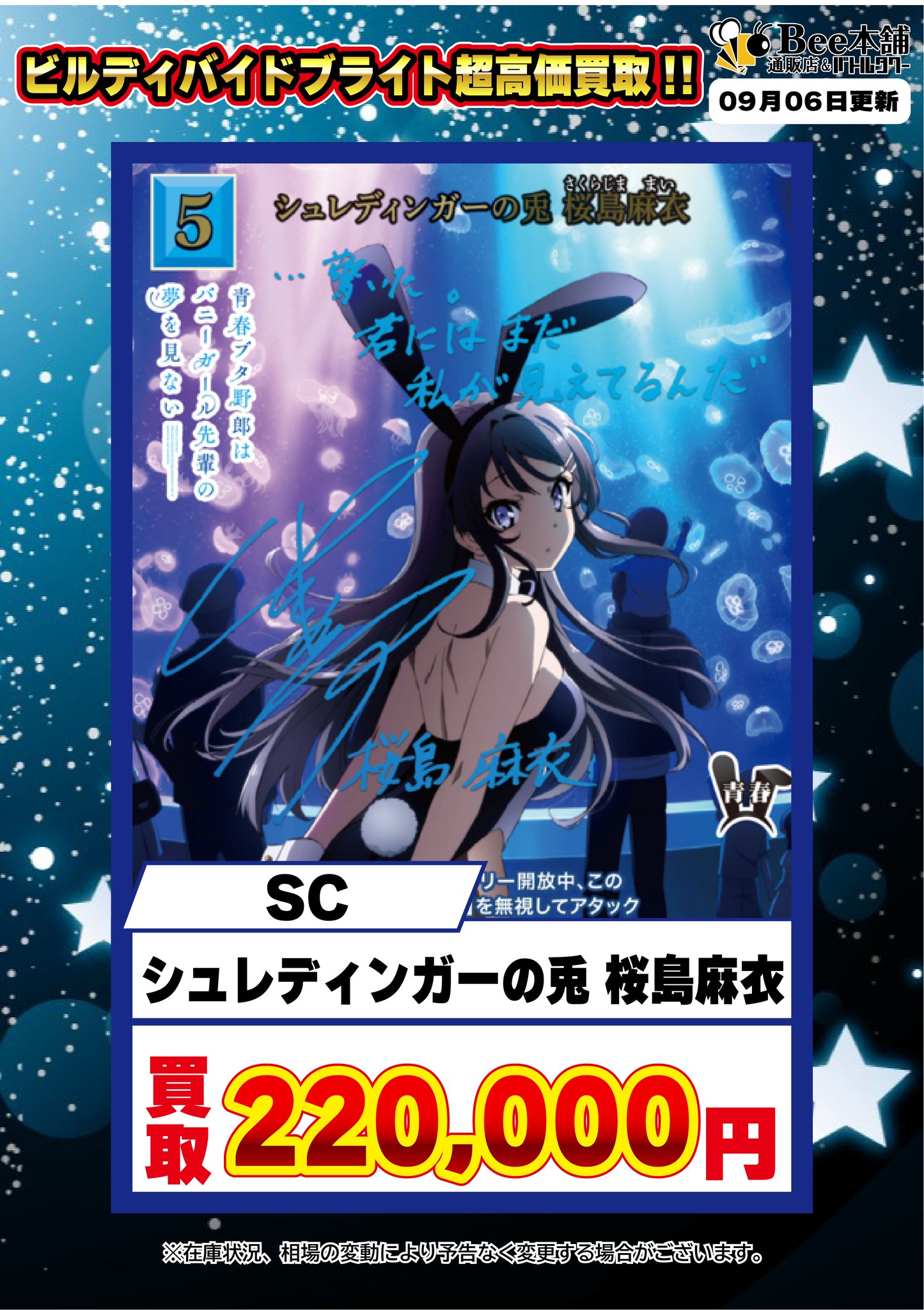 ビルディバイド青春ブタ野郎 桜島麻衣シュレディンガーの兎
PSA10 Amazon.co.jp: ビルディバイドTCG ブライト BB-SBS-026SR
