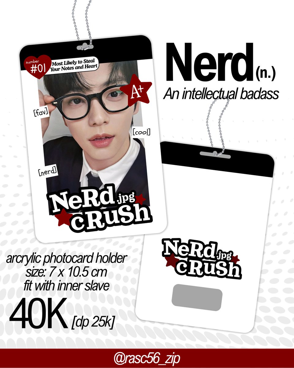 Open Pre-Order Cahol Nerd Crush. Jpg Batch 2 by <a href="/rasc56_zip/">R☆SC 56 - Mt after DM!</a> 🤓
[help rt/like much appreciated 🫶🏻]

🗓 Pre-Order start from 6 Sept - 13 Sept 2025
🔗 bit.ly/POCaholNerdCru…
🌍 WW Go? DM! 

⭐️ AVAILABLE ⭐️
1 Sisi dan 2 Sisi
Cahol Photocard Holder Poca Holder