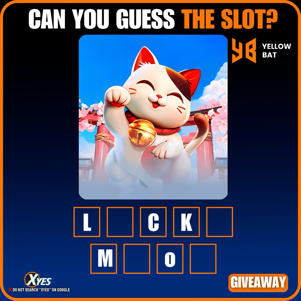 GIVEAWAY!

Guess the slot based on the character shown!
Hint: Provider Yellow Bat
10 winners will split $100!

Drop your guess in the comments
Like this post
Repost to enter