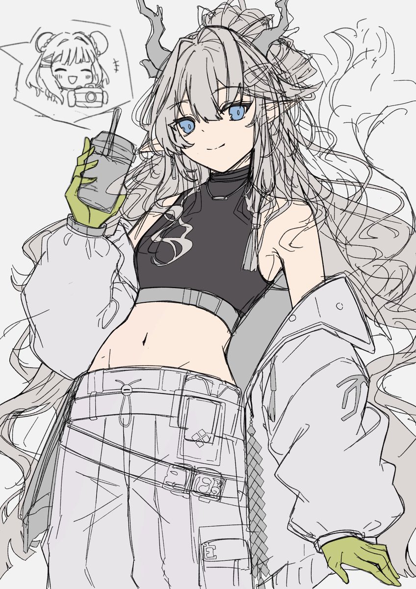 色塗り途中のラフです