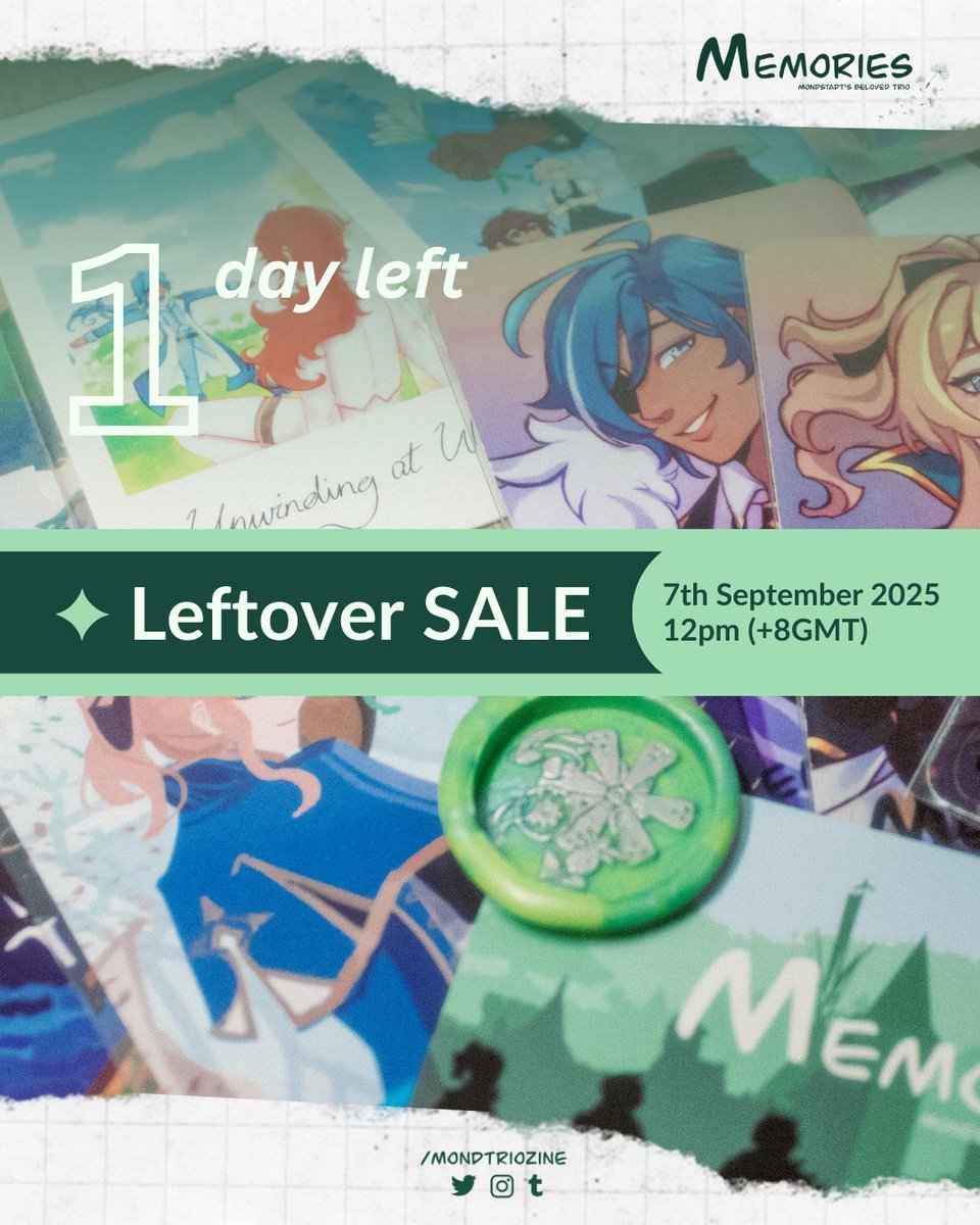✨LEFTOVER SALE✨

… is happening in 1 day! Set your alarms and keep that tab open — once they're gone, they're gone! 

Windwheel Aster, Dandelion, Calla Lily and Seeds (À la carte) — which one are you eyeing?

#mondtriozine #leftoversale