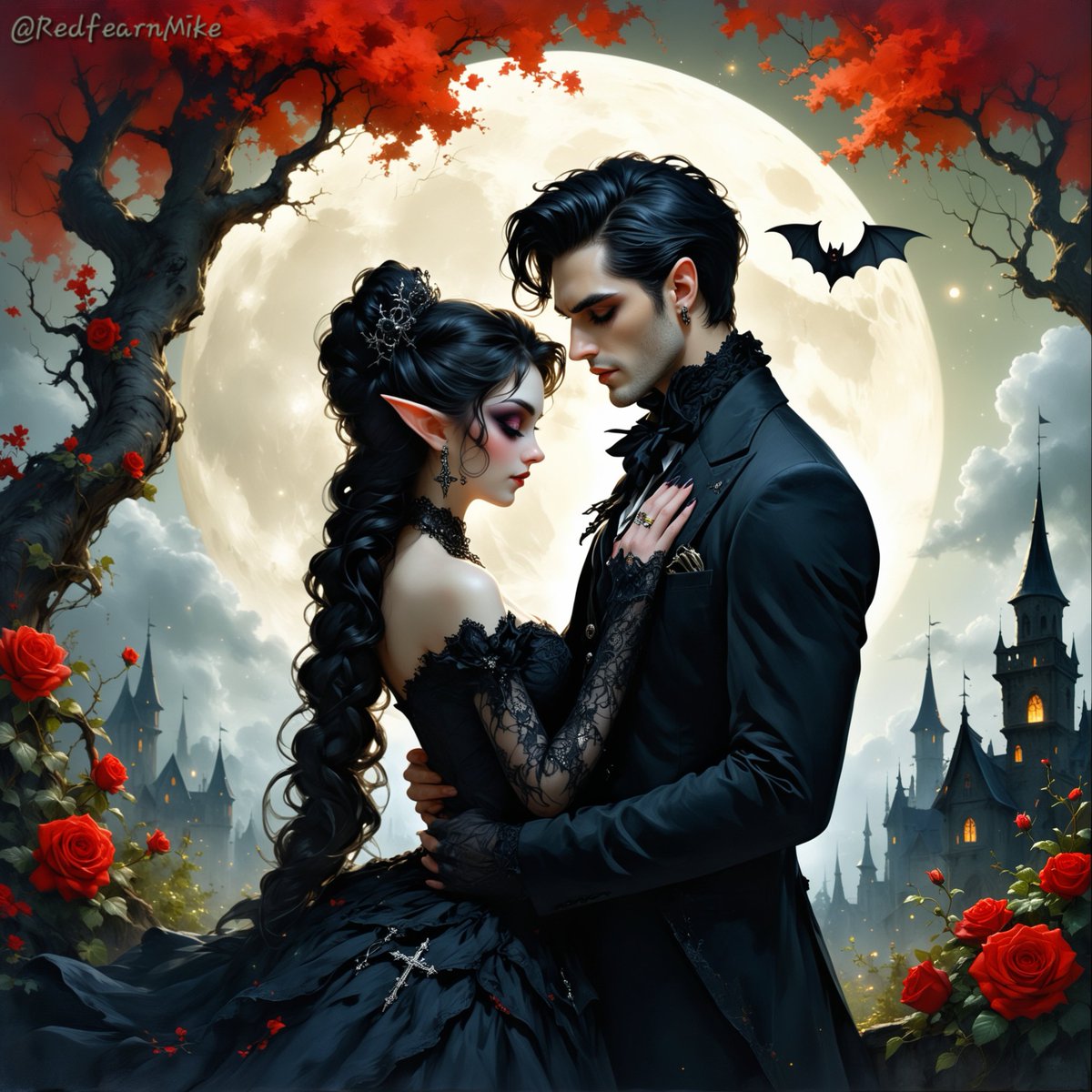 QT or Share Goth Elf with Her Human Boyfriend 🖤🖤