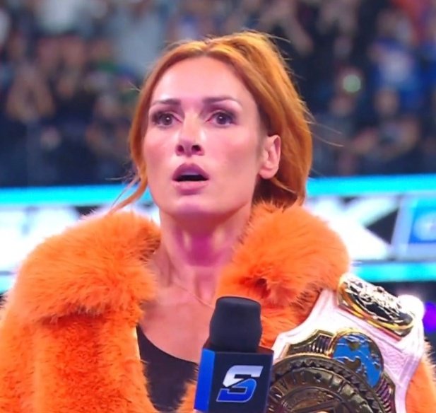 As ever, Becky Lynch was the perfect stooge for the returning AJ.

That "wait she's HERE?" look was great.