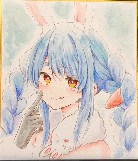水彩絵の具と色鉛筆