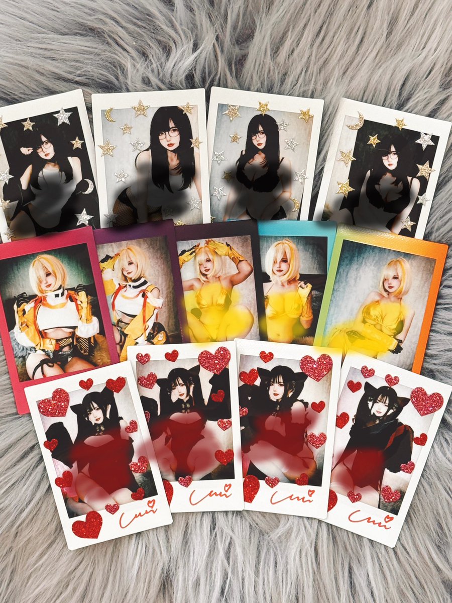 今月のチェキ発売日は9月7日(日曜日)19時〜になりますฅ^•ω•^ฅ

NIKKEのエレグ(金ビキニver有)💛
にゃんこなチャイナ♥️
黒マスクちゃん🖤

👇🏻👇🏻👇🏻👇🏻👇🏻👇🏻👇🏻👇🏻👇🏻👇🏻

https://t.co/pV1A5oyg2t

の3種類です！

希望あればロックスタイルのAniちゃんに変更、又は一部変更も出来ます♥️🖤🤍
DMください

少量でカラーチェキもあるよ(⌯˃̶᷄ ⁻̫ ˂̶᷄⌯)