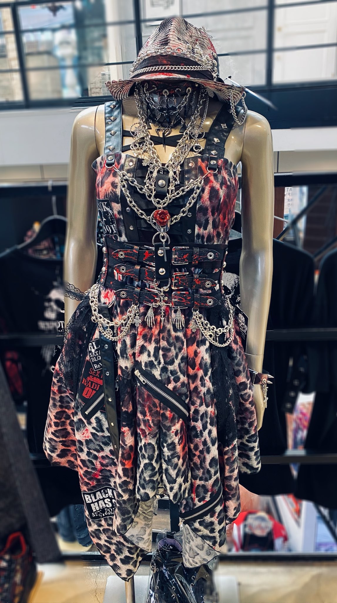 SEX POT黒と紫の花柄クモの巣チュニック SEX POT 2025' SPRING & SUMMER COLLECTION SEX POT OFFICIAL