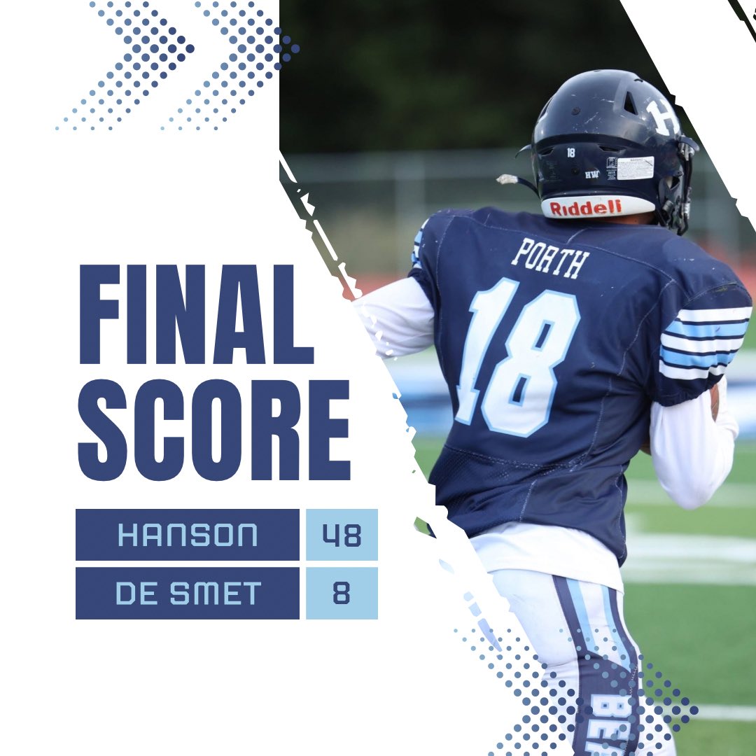 Hanson_Football's tweet photo. Beavers get it done on the road!

HUGE night for  @Stetson__riggs with 243 yards on the ground and 3 TDs

Jett Jager tossed 3 TDs
1 to @CarterEndorf 
1 to Pierce Kayser
1 to Jason Porth https://t.co/CTa7fhTRf2