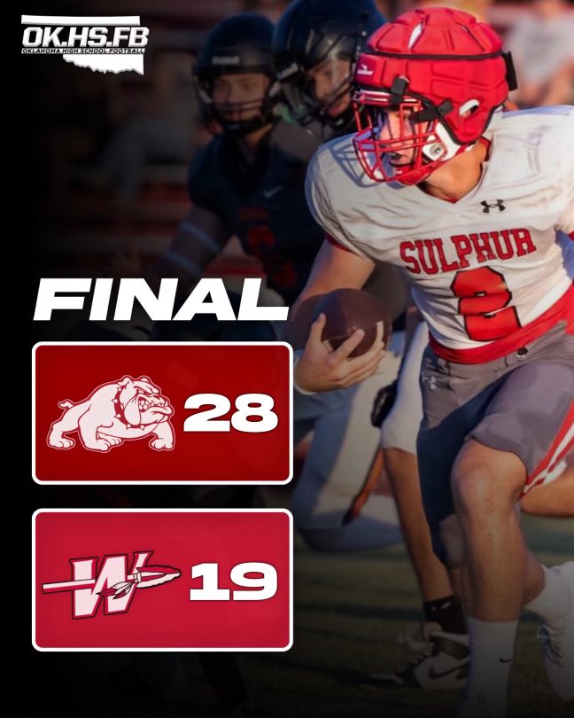 Sulphur defeats Washington 28-19‼️

#okpreps
