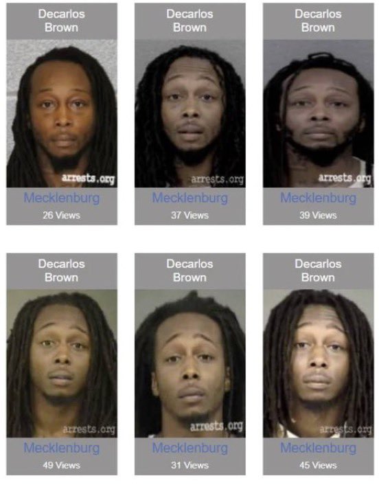 <a href="/CollinRugg/">Collin Rugg</a> Decarlos Brown Jr., 34, was identified as the suspect &amp; transported to a local hospital with non-life-threatening injuries Friday night. He has since been arrested, charged with first-degree murder, cops said. Brown has been arrested a slew of times since 2011