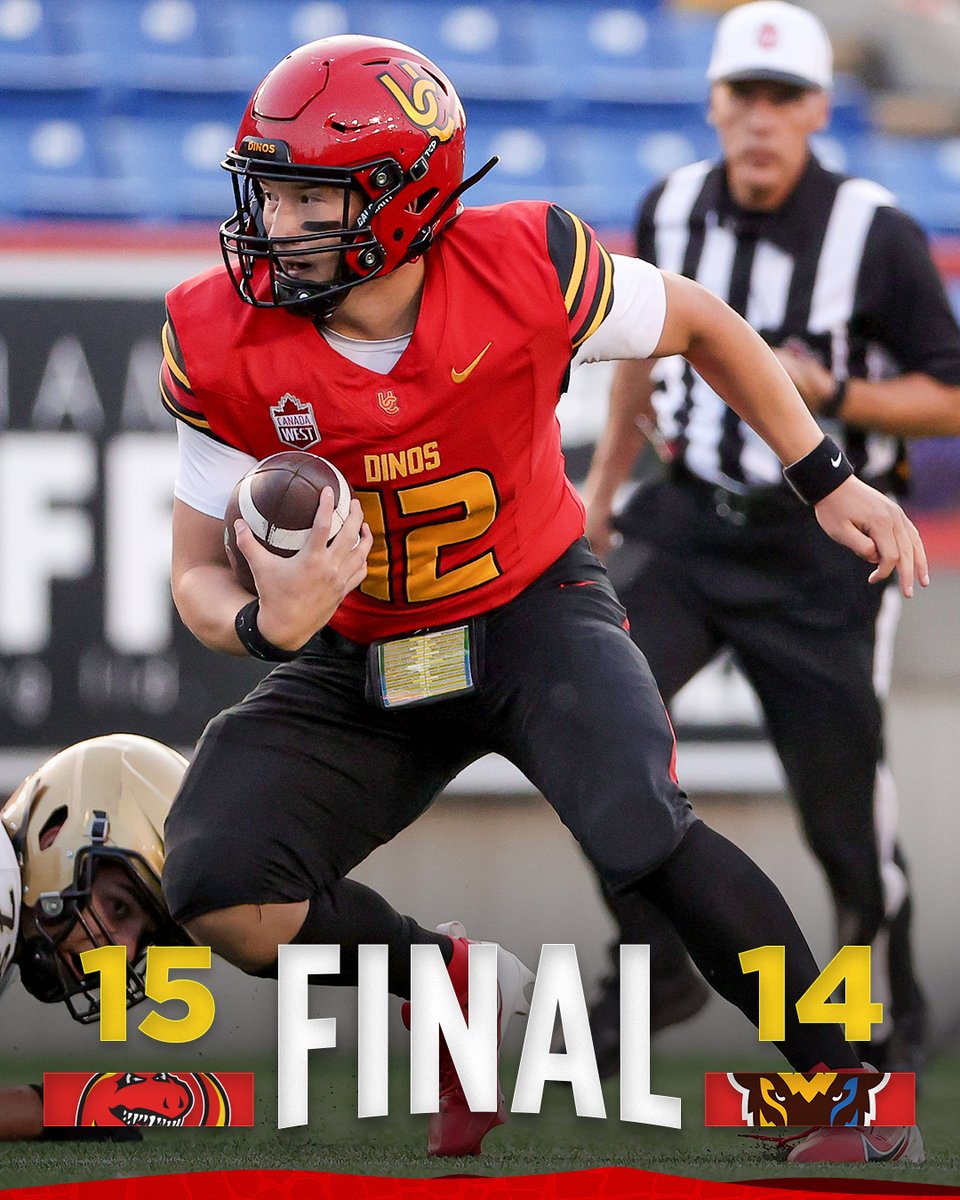 DINOS WIN!!!

Calgary holds on for a one-point win over the Manitoba Bisons.

#GoDinos