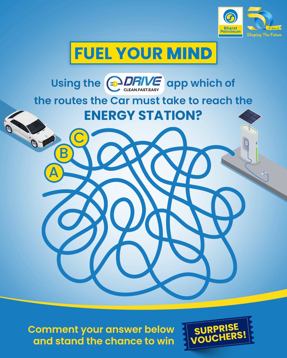 BPCLimited's tweet image. Ready to Fuel Your Mind?

Tell us your answers in the comments and two lucky winners stand a chance to win surprise vouchers!

To qualify, follow these simple steps:
1. Select the correct route and comment your answer below
2. Tag 3 friends in that comment
3. Use these hashtags:…
