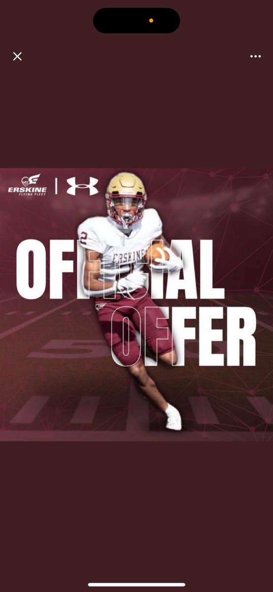 After a great conversation with <a href="/TerrellPinson/">CoachTP</a>. I’m blessed to receive my first Division II offer to Erskine College.