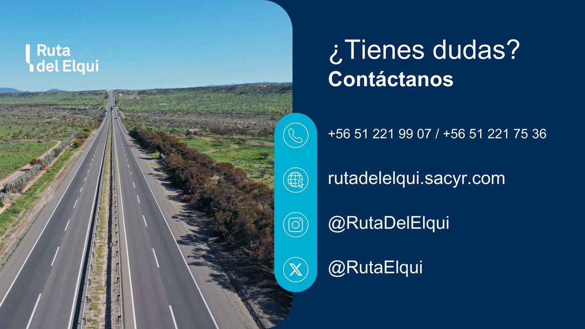 #RutaDelElqui 👉 En caso de panne, emergencia o dudas, contáctanos a los números ☎️ +56 5 1221 9907, +56 5 1221 7536, así como a través de los postes #SOS disponibles. Si necesitas bajar del vehículo, hazlo con precaución y usa chaleco reflectante. #Ruta5 #Coquimbo <a href="/CarabCoquimbo/">Carabineros Región de Coquimbo</a>
