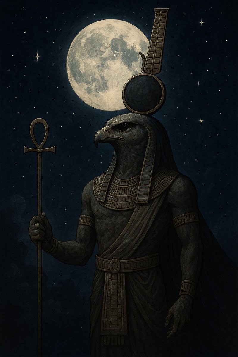 TheWordMonk's tweet photo. “Every shadow cast by the moon is proof that even in darkness, there is light to guide the way.” 

Khonsu, God of the moon watches over you. https://t.co/MFyYwzwW4o