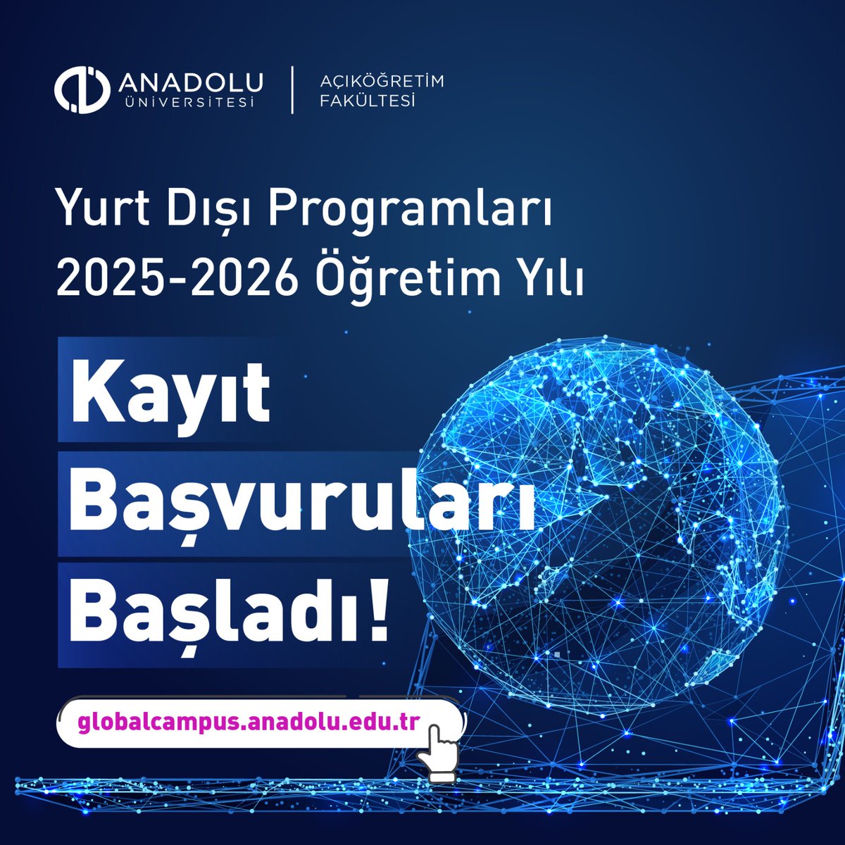 VasingtonEgitim's tweet image. 🎓 Anadolu Üniversitesi ile Bulunduğun Yerde Eğitim Fırsatı! 🎓
✅ 40 yılı aşkın deneyimle uluslararası geçerliliğe sahip diploma
📢 Kayıtlar başladı!
💻 Kuzey Amerika için Kayıtlar ve sınavlar tamamen çevrimiçi
👉 Hemen tıklayın: globalcampus.anadolu.edu.tr