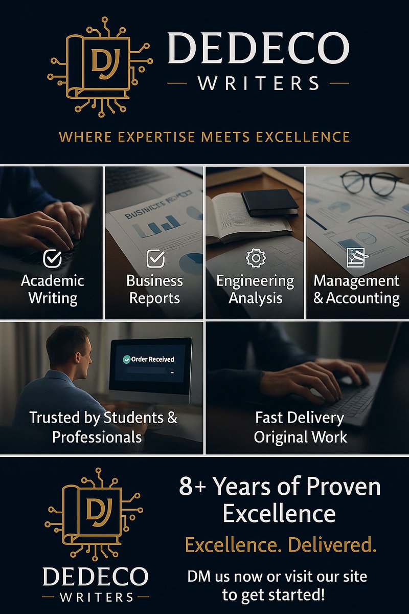 📚 Too many assignments?
💻 Struggling with technical reports?
💼 Business tasks never-ending?

We provide:

✔ Clear, Well-Researched Content
✔ Always On Time
✔ Professional &amp; Reliable Service

🎓 Academic | 💻 Technical | 💼 Business | 📊 Accounting

📥 Message us now.