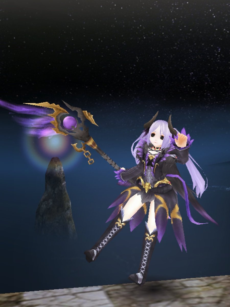 ネクロマンサの見た目決まったよ‼️宵闇の竜好きだからその擬人化！、のつもり🤣