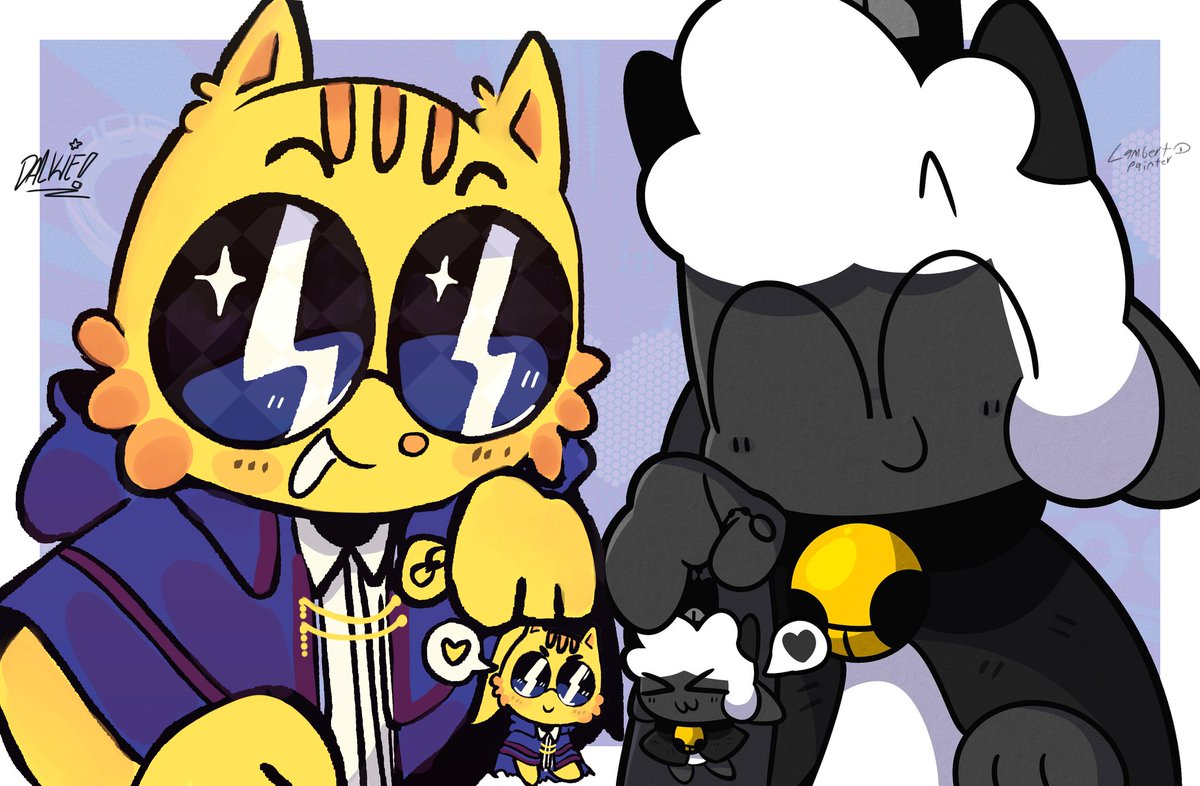 Lambertpainter's tweet image. Dalkie and me we got an excellent idea for a collab to draw this!
I LOVE U MUCH my friend :33333
🤍💛🐑🐈
#cultofthelamb #cultofthelambfanart 
#cultofthelambOC