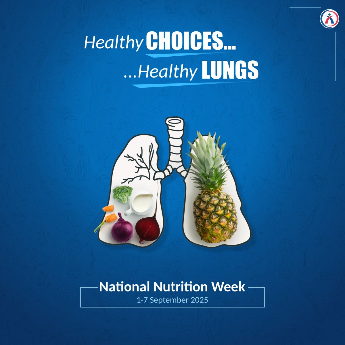 Keep your lungs healthy with:

* Antioxidant-rich foods (Leafy greens, fruits, tomatoes, beetroot)
* Anti-inflammatory foods (Garlic, turmeric, fish, nuts, seeds)
* Fibre-rich foods (Whole grains, legumes)
* Healthy fats (Olive oil)
* An ample amount of water